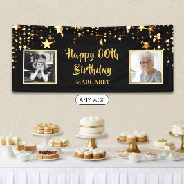 80. Geburtstag Dann & Jetzt Fotos Personalisiert Banner