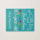 80. Geburtstag der meiste fabelhafte bunte Puzzle (Horizontal)