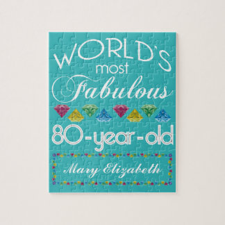80. Geburtstag der meiste fabelhafte bunte Puzzle