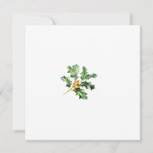 80. Geburtstag Dezember Geburtstag Blume Holly Squ Einladung (Rückseite)