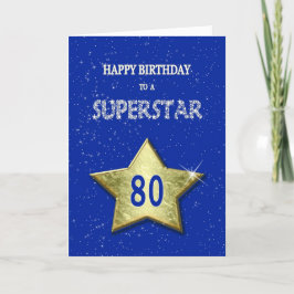 80. Geburtstag eines Superstars Karte