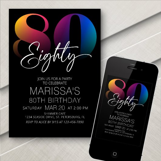 80. Geburtstag Einladung