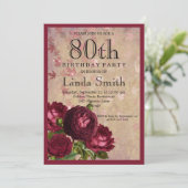 80. Geburtstag Einladung (Stehend Vorderseite)
