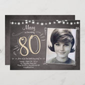 80 Geburtstag Einladung achtzig Rustikal siebzig (Vorne/Hinten)