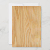 80. Geburtstag Einladung Rustikales Holz (Rückseite)