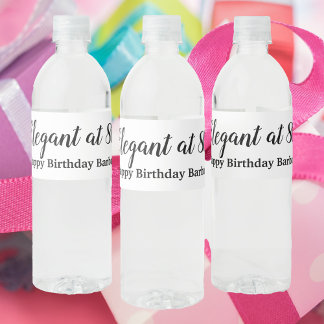 80. Geburtstag Elegant at 80 Personalize Wasserflaschenetikett