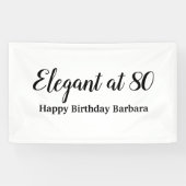80. Geburtstag elegant bei 80 Personalize Banner (Horizontal)