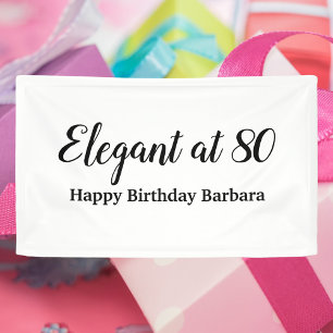 80. Geburtstag elegant bei 80 Personalize Banner