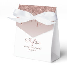 80. Geburtstag Elegante Rose Gold Glitzer Tropfen