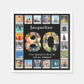 80. Geburtstag Entwerfen Sie Ihre eigene FotoColla Serviette (Vorderseite)