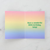80. Geburtstag: Farbiger Regenbogen # 80, Individu Karte (Innenseite)