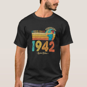 80. Geburtstag Februar 1942 Legend Seit 1942 80 Y T-Shirt