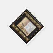 80. Geburtstag Feier Foto Paper Napkins Serviette (Ecke)