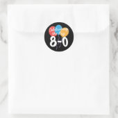 80. Geburtstag feiern die großen 80 Sticker (Tasche)