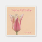 80. Geburtstag Florale feminine Servietten (Vorderseite)