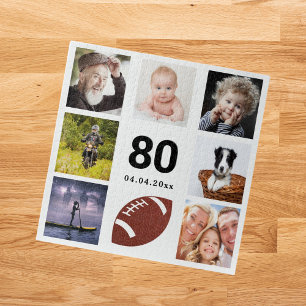 80. Geburtstag Foto-Collage Mann Herr weiß Puzzle