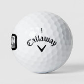 80. Geburtstag Foto schwarz-weiß Golfball (Logo)