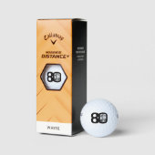 80. Geburtstag Foto schwarz-weiß Golfball (Verpackungen)