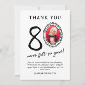 80. Geburtstag Foto Vielen Dank Dankeskarte (Vorderseite)