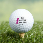 80. Geburtstag Frauen Golfer Funny Custom Golfball (Insitu T-Shirt)
