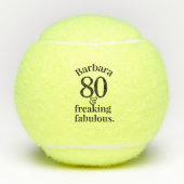 80. Geburtstag Funny Fabulous Personalisiert Tennisbälle (Vorderseite)