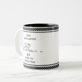 80. Geburtstag Funny Golfer Personalisierter Name Zweifarbige Tasse (Vorderseite Links)
