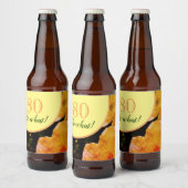 80. Geburtstag Funny und Motivierend Rose Bierflaschenetikett (Flaschen)