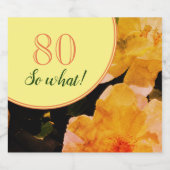 80. Geburtstag Funny und Motivierend Rose Bierflaschenetikett (Einzelnes Label)