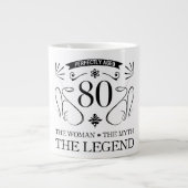 80. Geburtstag für Frauen Jumbo-Tasse (Vorderseite)