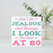 80. Geburtstag für Frauen Karte (Stehend Vorderseite)