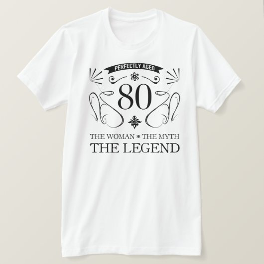 80. Geburtstag für Frauen T-Shirt (Design vorne)
