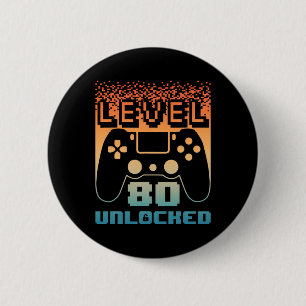80. Geburtstag für Männer Level 80 Unlocks 80 Y Button
