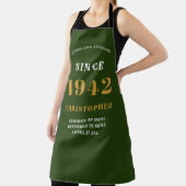 80. Geburtstag Geboren 1942 Grüner Goldmann Schürze (InSitu)