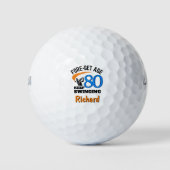 80. Geburtstag Golf Bälle 80 Jahre lustiges Gesche (Vorderseite)