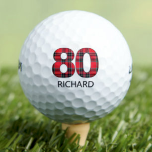80. Geburtstag Golfbälle 80 Jahre Golf Karo-Gesche