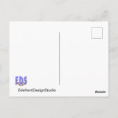 80. Geburtstag Herzstück Mosaik Kunst Postkarte (Rückseite)