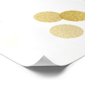 80. Geburtstag Imitate Gold Foil Glitzer Lights Poster (Ecke)