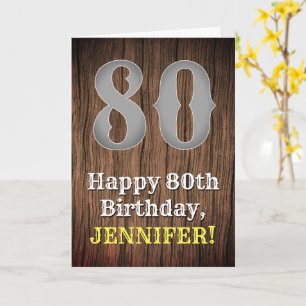 80. Geburtstag: Inspirierter Country Western Look, Karte