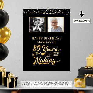 80. Geburtstag JAHRE IN DEN MAKING 2 Fotos Poster