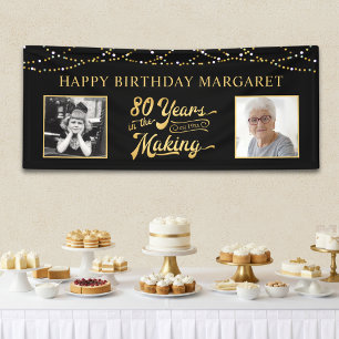 80. Geburtstag JAHRELANGE VORBEREITUNG 2 Fotos Banner