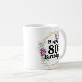 80. Geburtstag Kaffeetasse (VorderseiteRechts)
