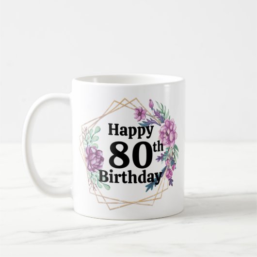 80. Geburtstag Kaffeetasse (Links)
