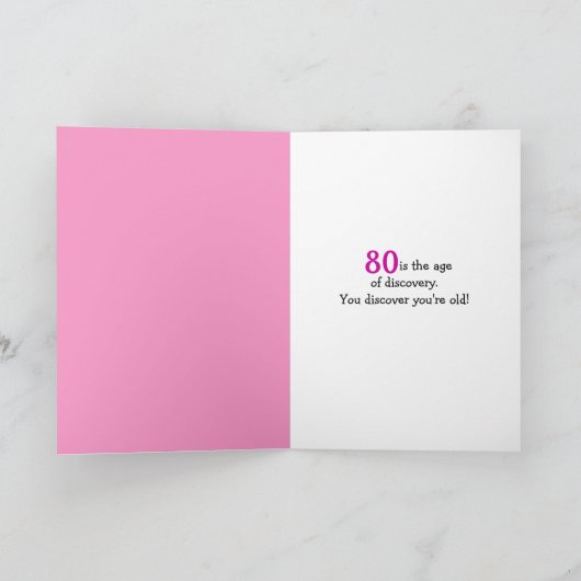 80. Geburtstag Karte (Innenseite)