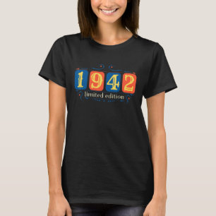 80. Geburtstag Ladys Mens 80 Jahre 1942 36 T-Shirt