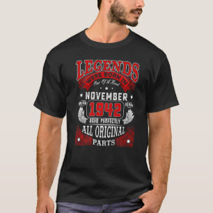 80. Geburtstag Legends Geboren im November 1942 80 T-Shirt