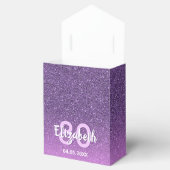 80. Geburtstag lila rosa Glitzer Diamanten Name Geschenkschachtel (Geöffnet)