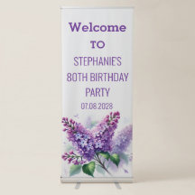 80. Geburtstag Lilac Purple Blumen Blumengestein