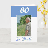 80. Geburtstag Motivierend Foto Geburtstag Karte (Gelbe Blume)