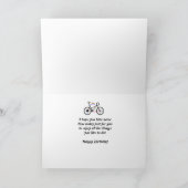 80. Geburtstag Motivierend Radfahren Karte (Innenseite)