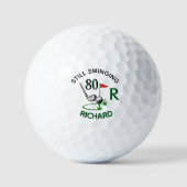 80. Geburtstag Name der Men's Monogram Golfball (Vorderseite)